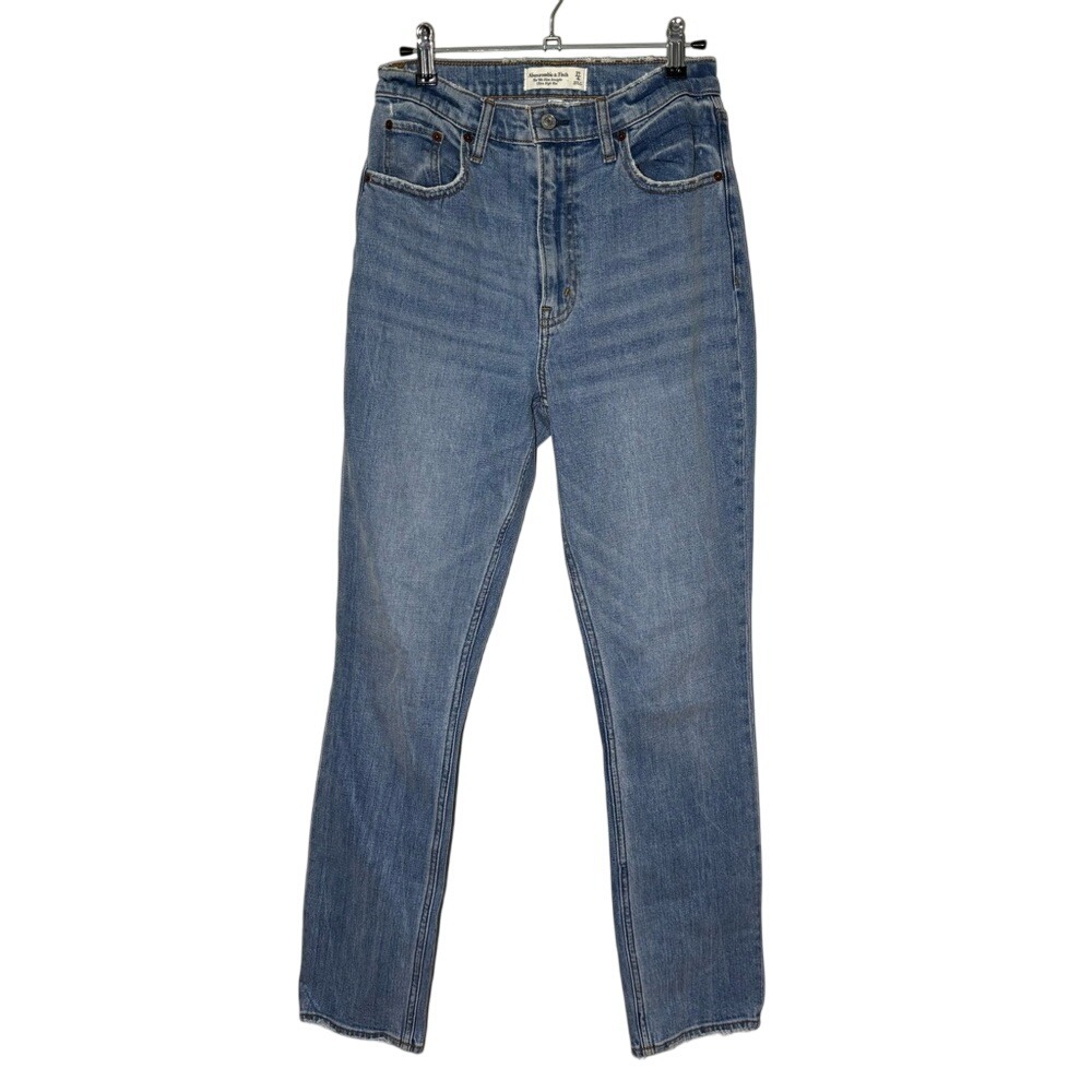 Abercrombie & Fitch Women's Straight Leg Jeans - Medium Blue